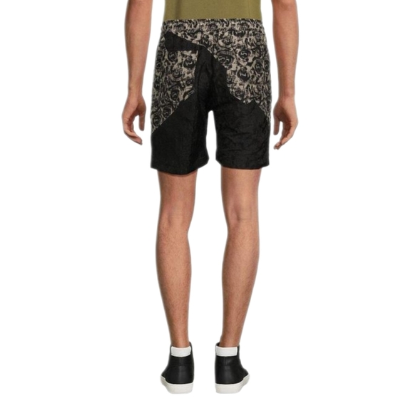 RtA |‎ Black Patchwork Patterned Shorts in Size Medium - Picture 2 of 6